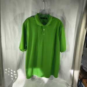 Walter Hagen Essentials Men's Size Large Lime Green Golf Polo Shirt